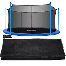 ORCC Trampoline Net - Trampoline Netting Replacement for 6-8 Straight Poles - 10FT 12FT 14FT 15FT 16FT Round Frame Trampolines Replacement Net Only