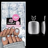Vista 19 de UNA GELLA - Puntas de uñas de gel suave para pegar de 1.4 fl oz de secado por lámpara, permanente, pegamento de uñas fuerte para uñas acrílicas