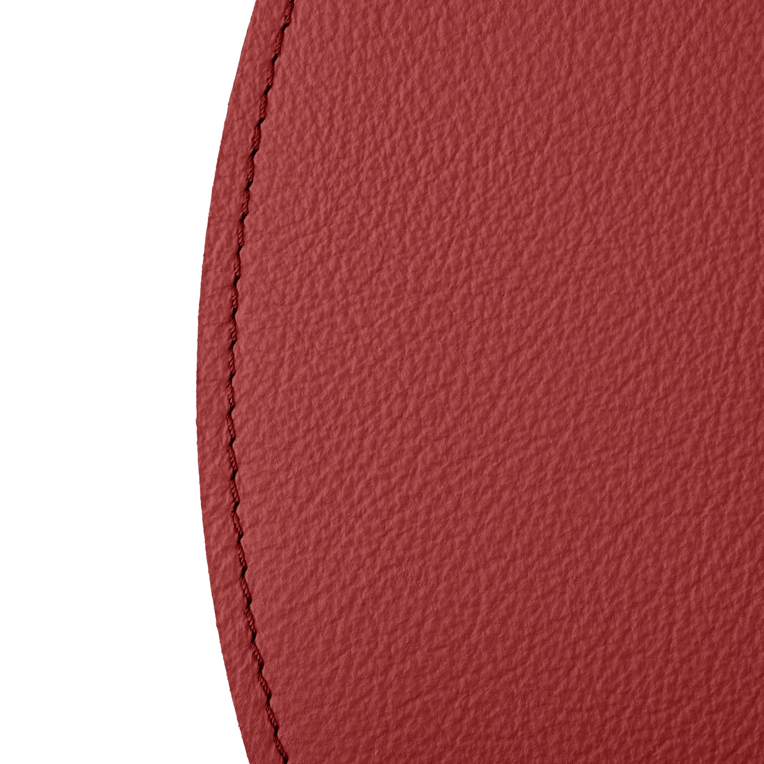 Eglooh - Afrodite - Sottomano Scrivania Ovale in Vera Pelle Rosso Vivo cm 50x31 - Centrotavola con Cuciture Artigianali e Fondo Antiscivolo - Made in Italy