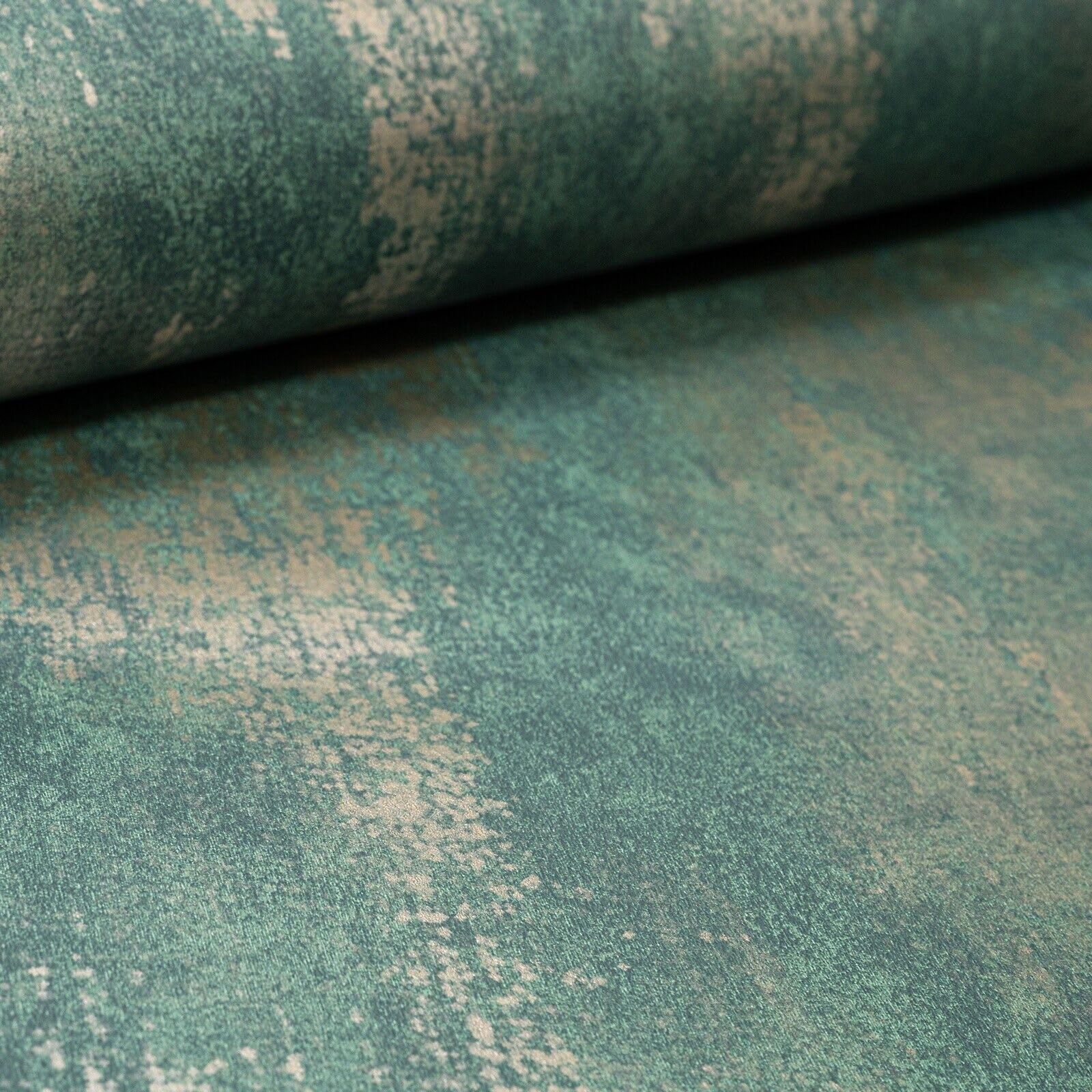 Sophie Laurence Green Copper Industrial Concrete Effect Wallpaper - Sample