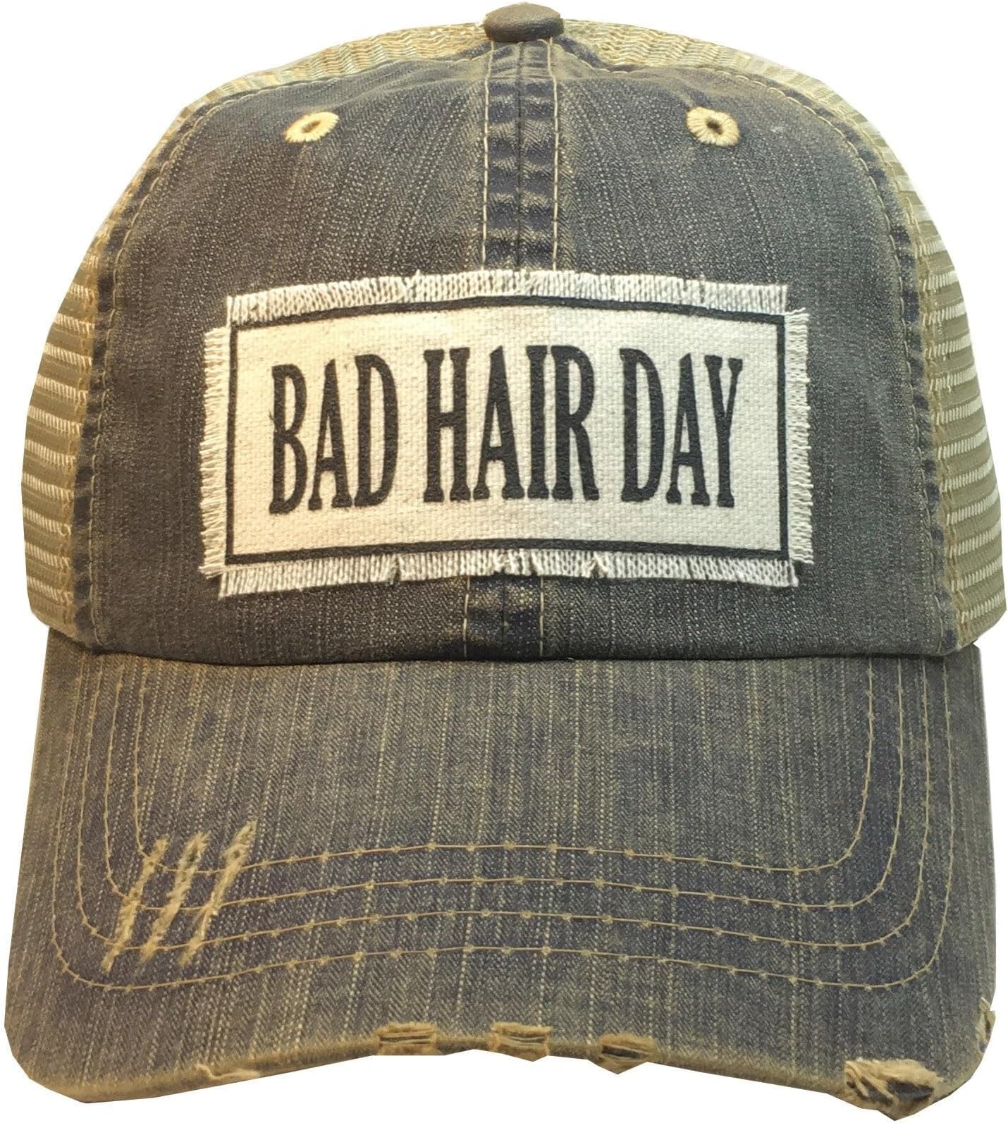 VINTAGE LIFE Distressed Washed Fun Baseball Trucker Mesh Cap