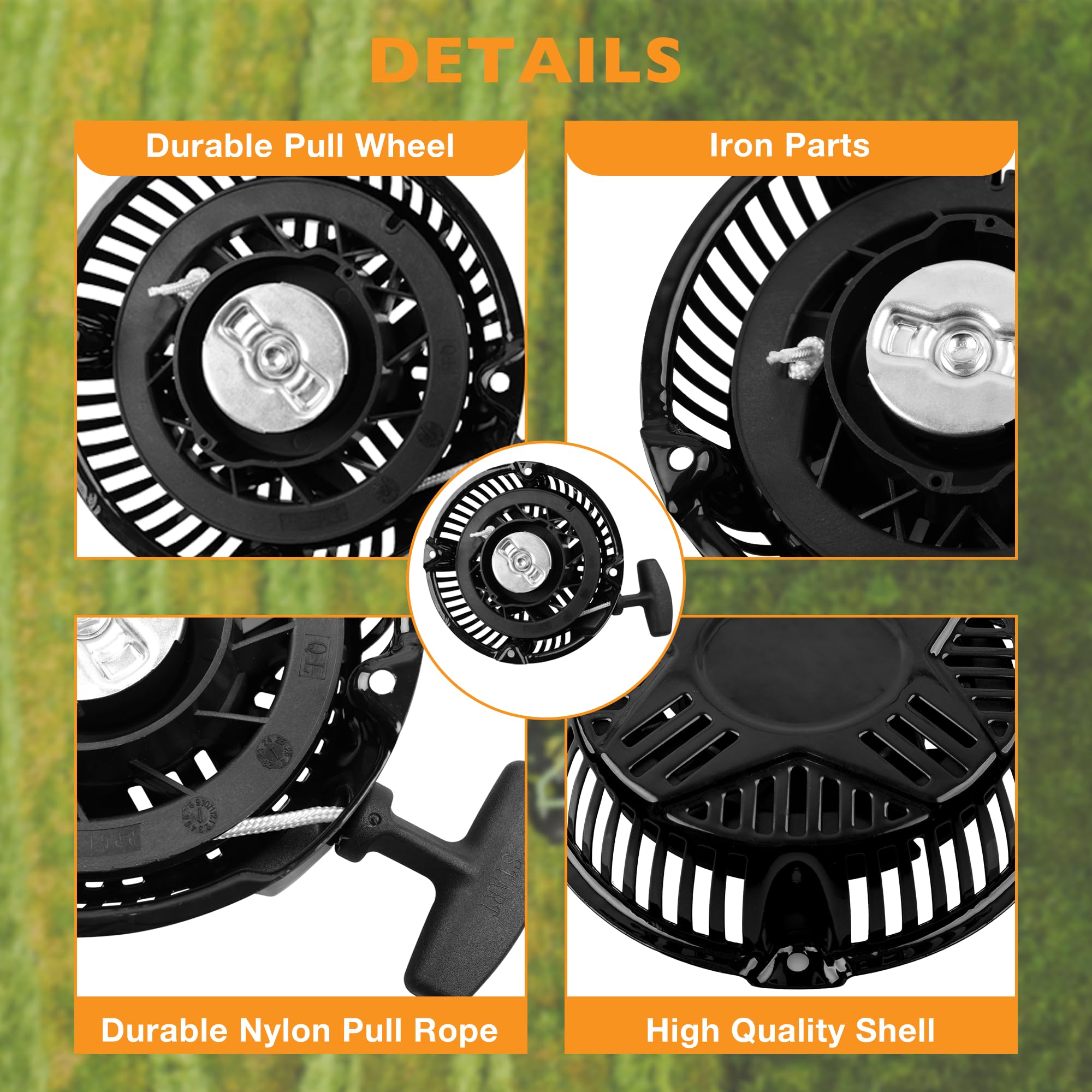 HQPASFY Conjunto de arranque de retroceso compatible con WGen3600 WGen3600DF WGen3600c WGen3600v y más generador portátil y motor Powerhorse de 212 cc