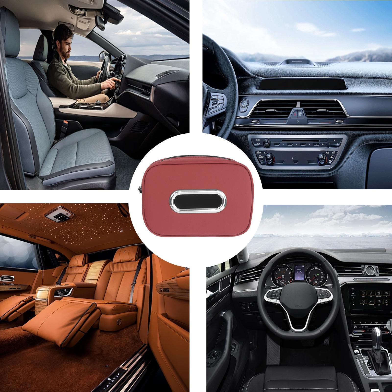 Soporte para caja de pañuelos para automóvil, Servilletero para automóvil, Soporte dispensador de servilletas para coche grande, Soporte para pañuelos para visera de coche, funda para pañuelos para as