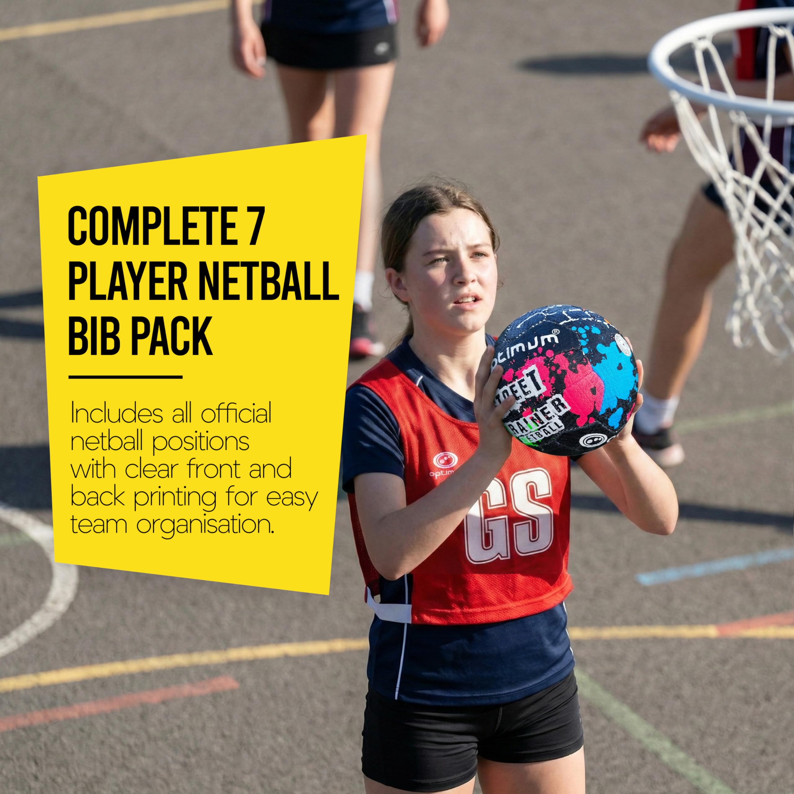 Optimum Netzball-Trainingslätzchen, ideal für Netball, Fußball, Rugby, Erwachsene/Junior, 7 Stück
