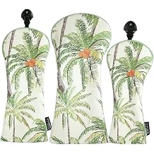 Green Golf Head Cover Beautiful Tropical Palm, Vintage Hawaii Style Golf Head Cover for Head Club
