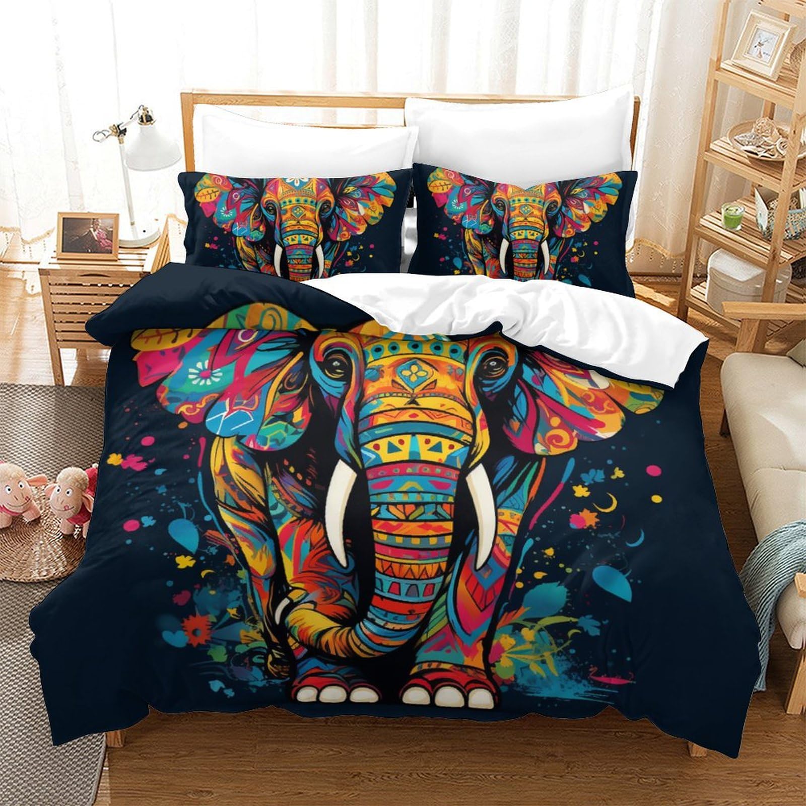 Housse de couette fermeture éclair 220x240 fini la couette qui glisse pour adultes et ados