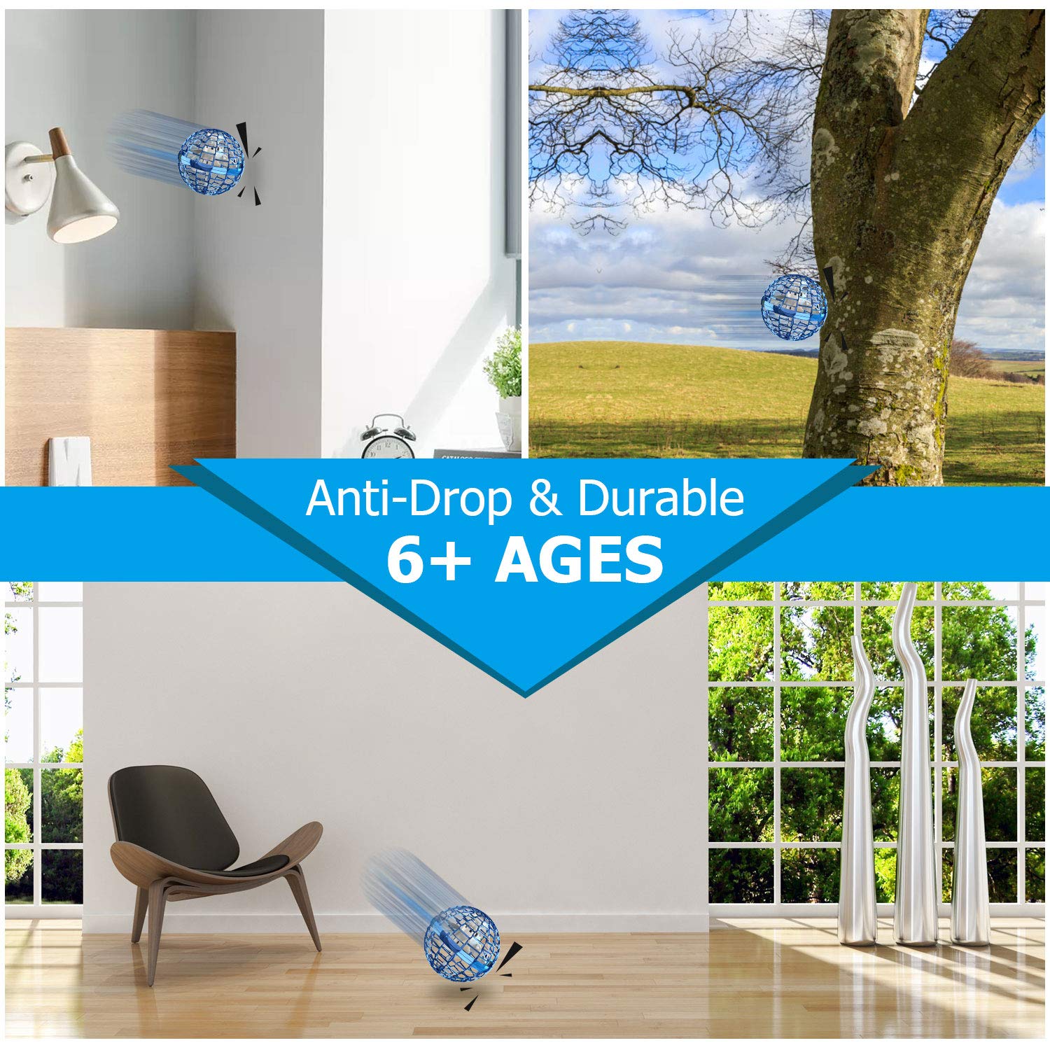 Flying Hover Ball with Magic Wand, Hand Controlled Flying Spinner Mini