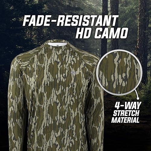 Miniatura 3 de Camisas Mossy Oak de caza para hombre, de manga larga, con camuflaje