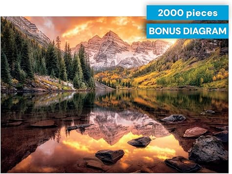 Buffalo Games - Maroon Lake Reflection - 2000 Piece Jigsaw Puzzle