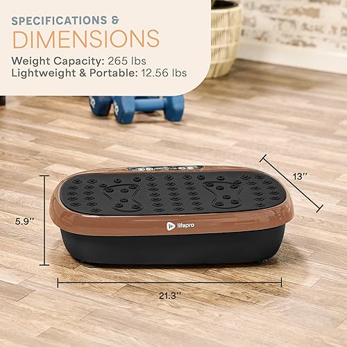 Miniatura 54 de Lifepro Vibration Plate Exercise Machine with Magnetic Acupoints - Full Body Vibration Platform for Beginners and Recovery - Ideal Lymphatic Negro