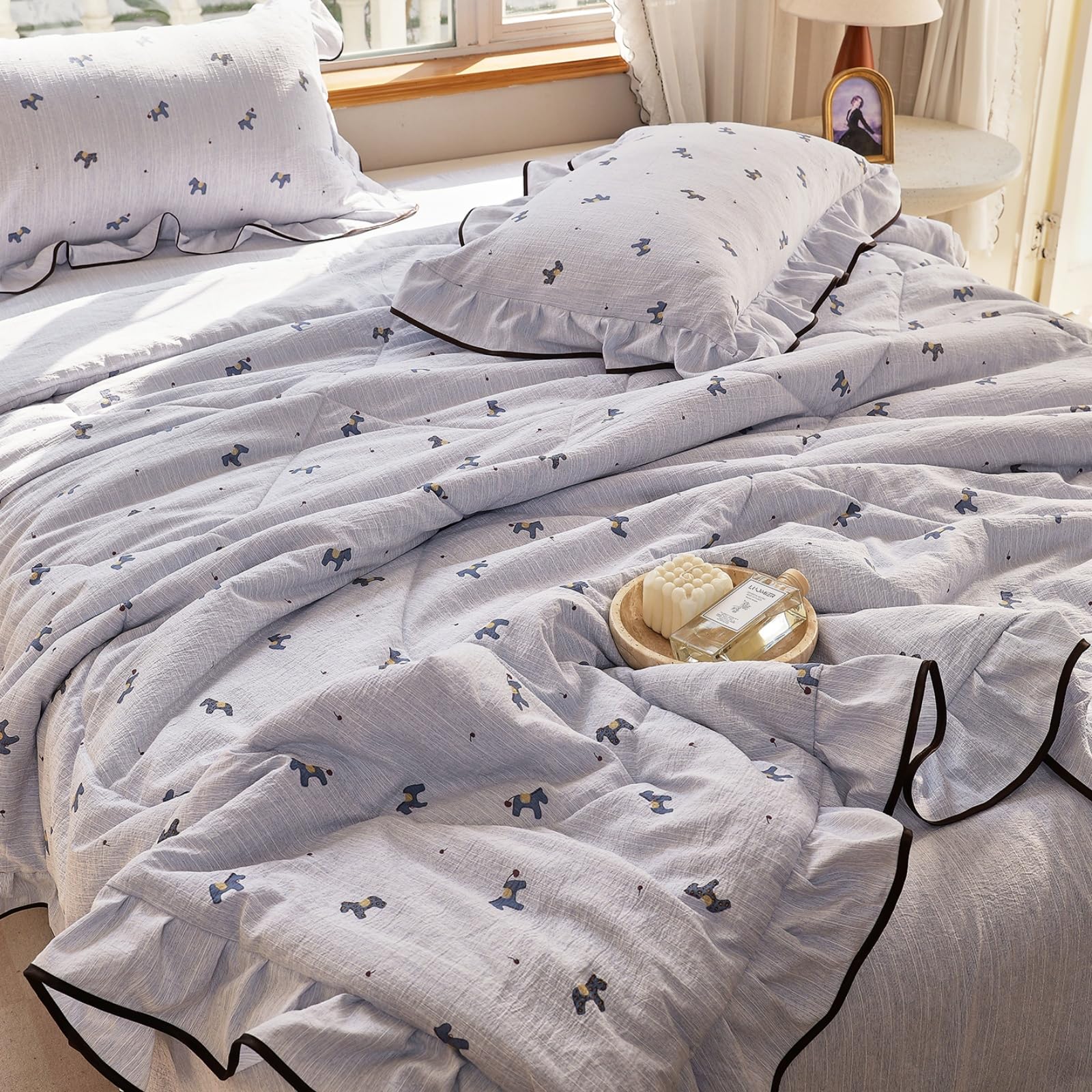 Odot Edredón Sin Funda 2.5 TOG Single A King (Caballo,180x220cm) | Relleno Nórdico Verano Edredón Ligero y Transpirable Lavable a Máquina y Secado Rápido para las Noches Cálidas de Verano