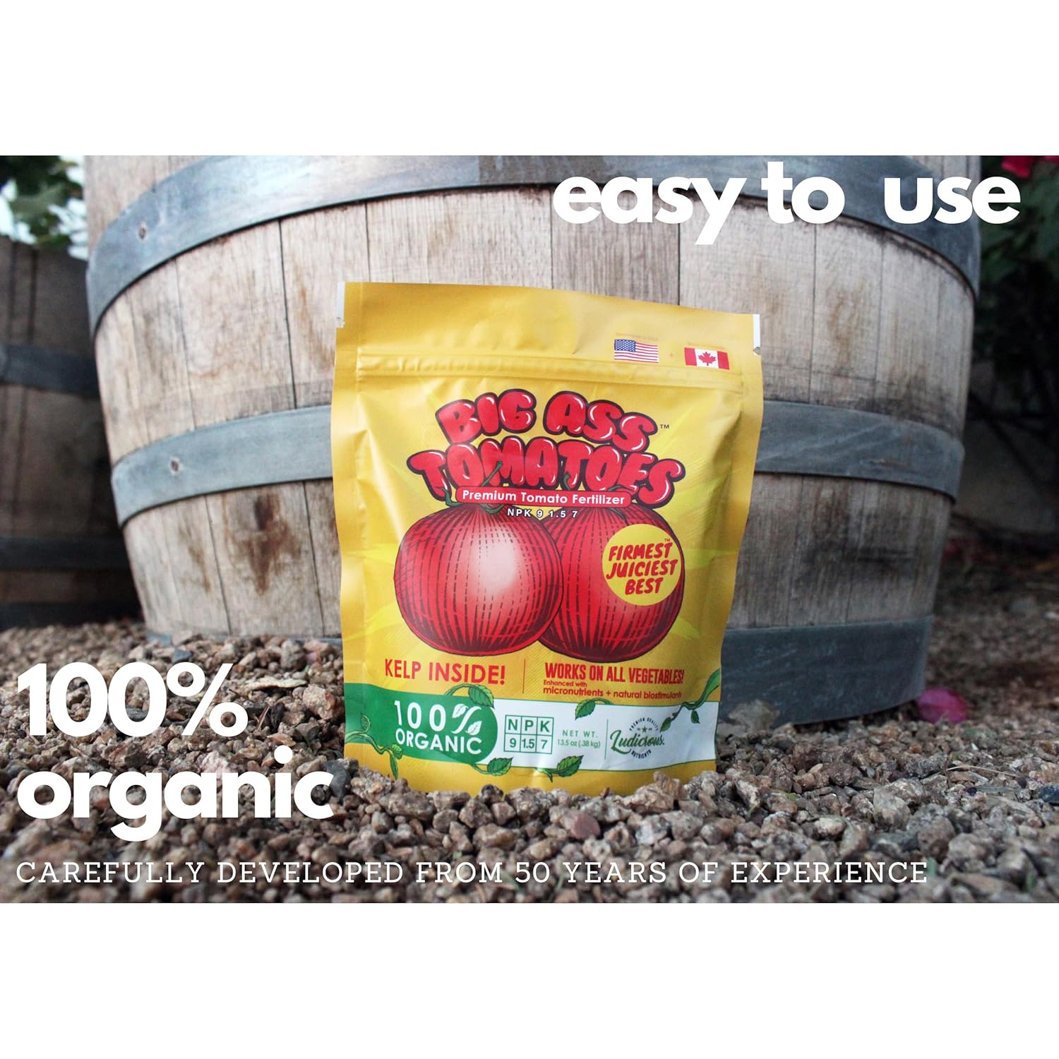 Big A Tomato Premium Organic Fertilizer with Kelp 13.5oz Indoor/Outdoor Plant Fertilizer