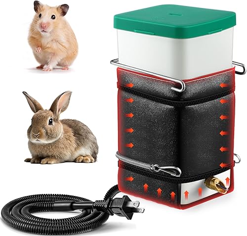 Saillong Paquete de 1 botella de agua térmica para conejos, 32 onzas, sin goteo, para conejos, hámster, cobayas, hurones, pájaros, ratones,