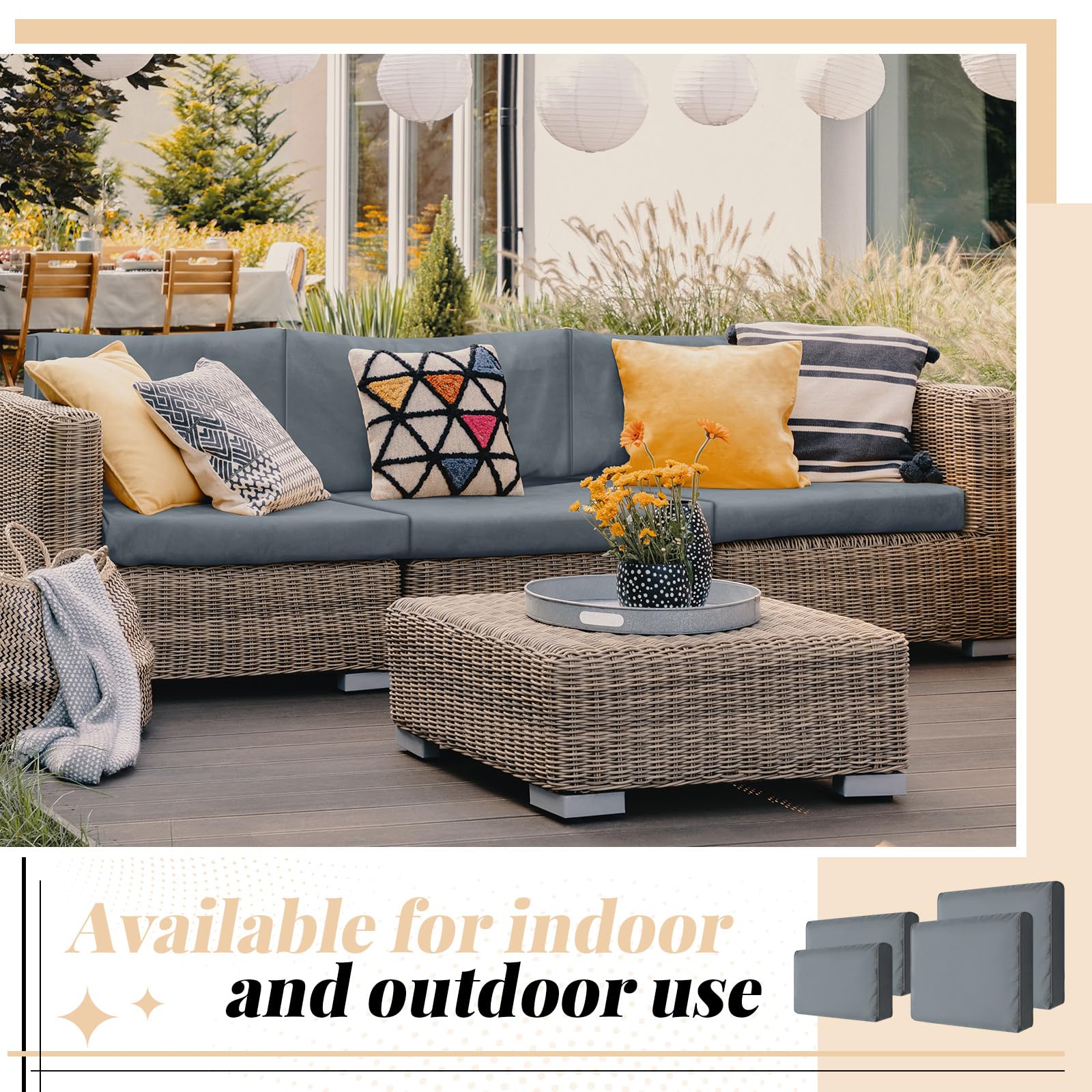 outdoor wicker cushion covers