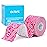 OK TAPE PRO Kinesiology Tape, 2inch x Long Roll 16ft Free Cut Tape, Elastic Athletic Tape Therapeutic Latex Free, Pink+White