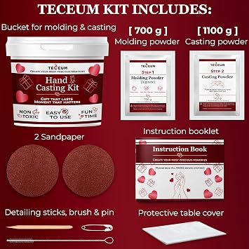 TECEUM Hand Casting Kit Unique Gift for Couples, Family, Babies & Adults