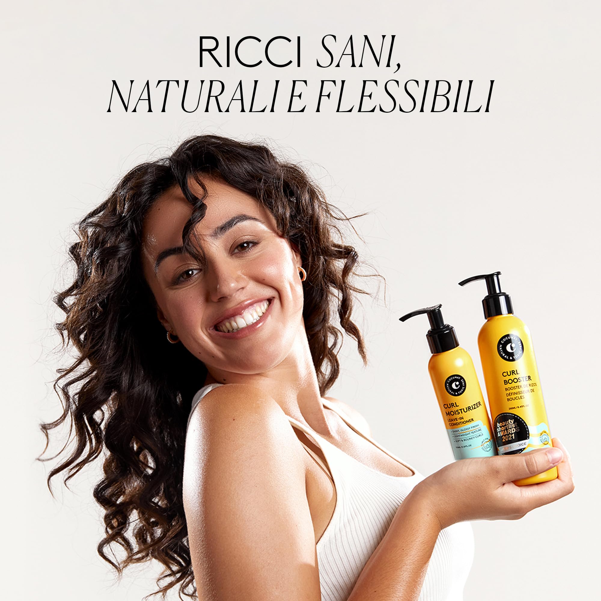 COCUNAT - Metodo Ricci - Booster + Crema Idratante Leave In + Spray Definitivo - Gel Fissatore Anti Crespo - 250ml + 150ml
