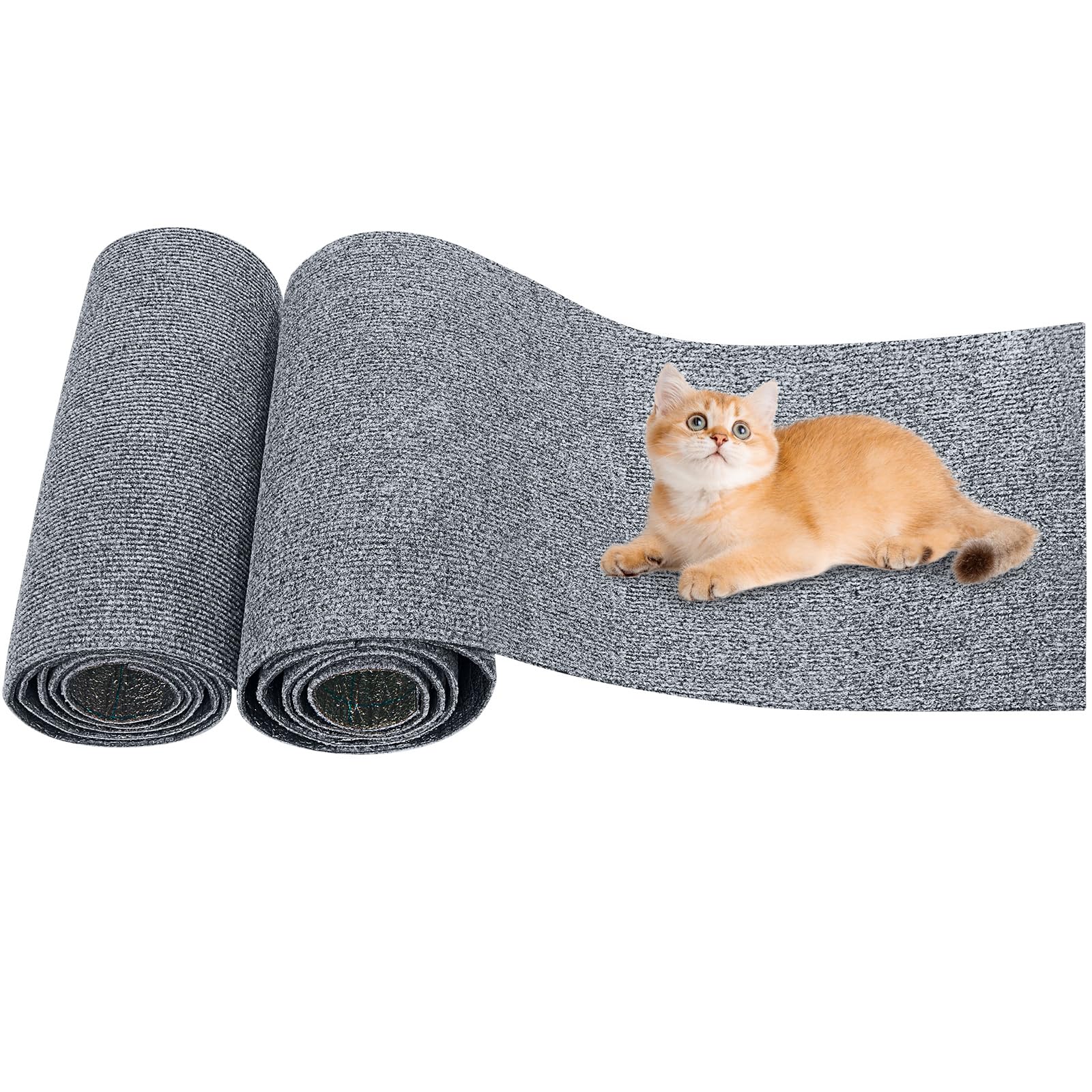 Alfombrilla Rascadora Para Gatos 40x200 Cm Autoadhesiva - Protege Sofás Y Muebles De Arañazos