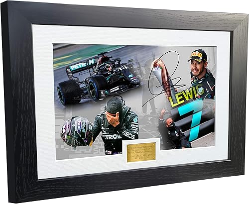 Kitbags & Lockers Edición de celebración del campeón del mundo con impresión A3+, firmado por Lewis Hamilton, Mercedes-AMG Petronas, marco de fotos