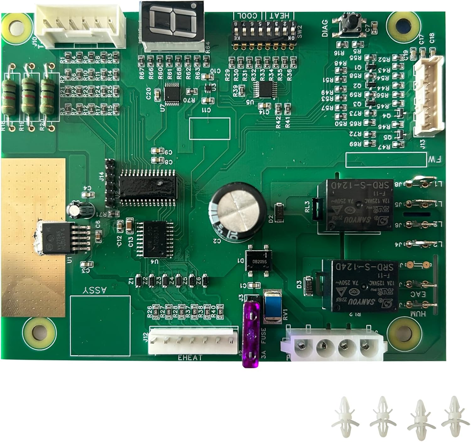 1006801R Control Board 1006800/1 Modules 1 Stage Replacement for Nor-dyne Inter-therm Revolv Mi-ller E7 & B6 Series Ele-ctric Furnace Air Handler Printed Circuit Board w/Ele-ctric Furnace