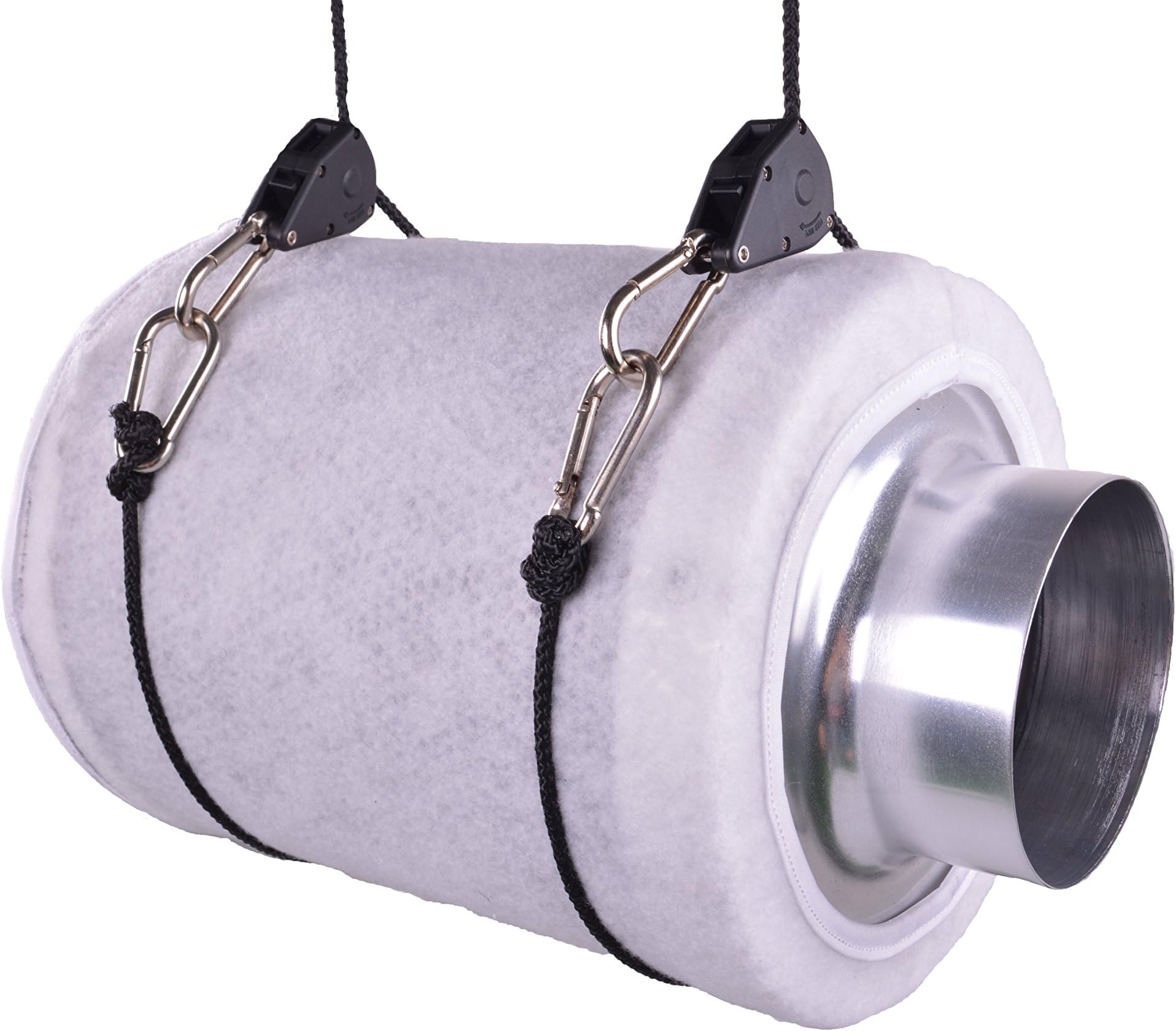 8 Inch Air Carbon Filter Odor Control Scrubber with Australia Virgin Charcoal for Inline Fan, Reversible Flange and Pre-Filter