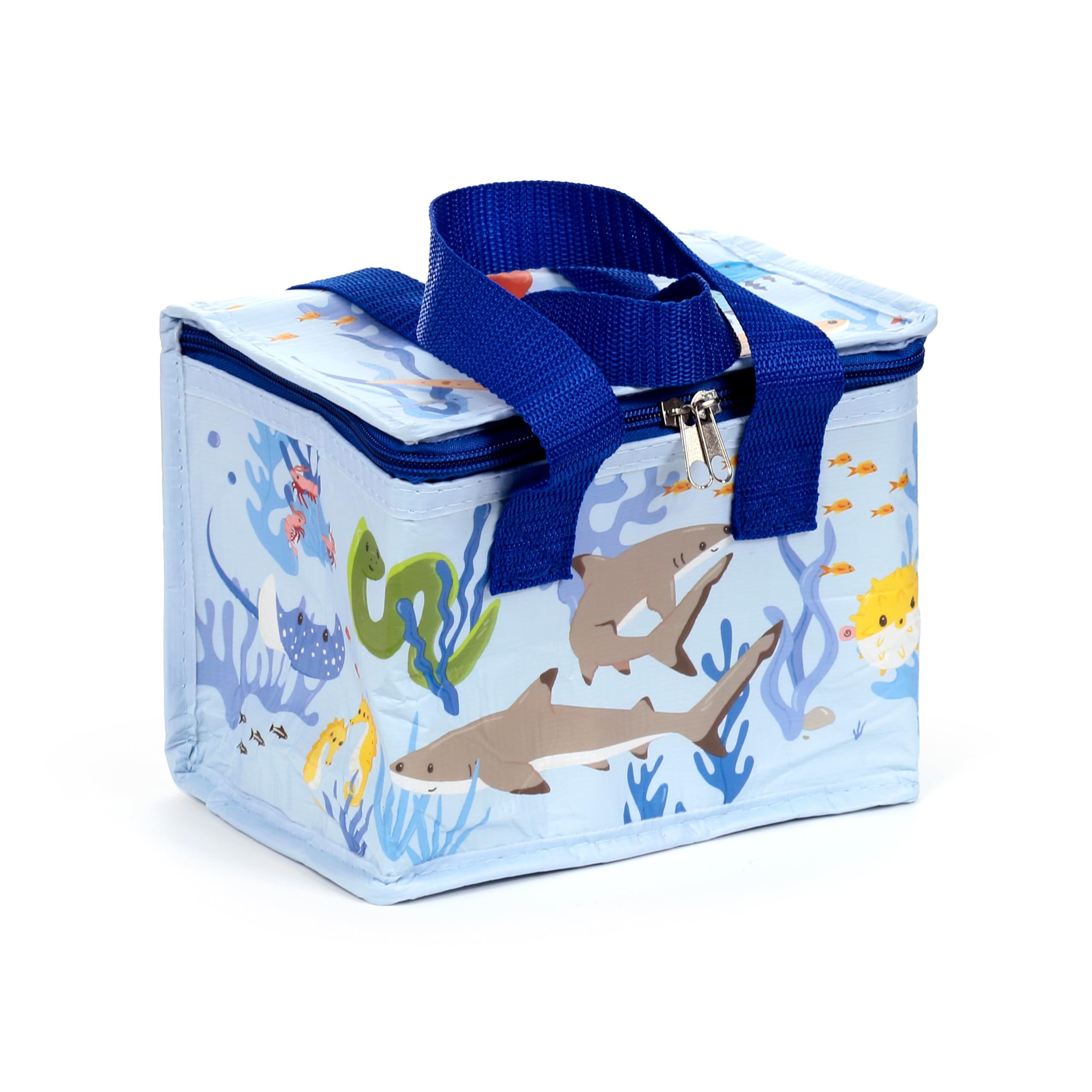 Puckator RPET Cool Bag Lunch Bag Mariniverse - Insulated Lunch Bag for Women Men Children - Lunch Box Bag for Work Family School - Beach Picnic Accessories - Picnic Box - Collapsable Lunchbag