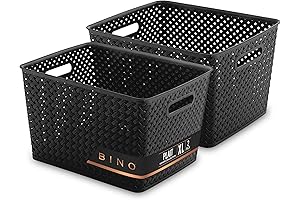 BINO XL Black Plastic Drawer Storage | THE PLAIT COLLECTION