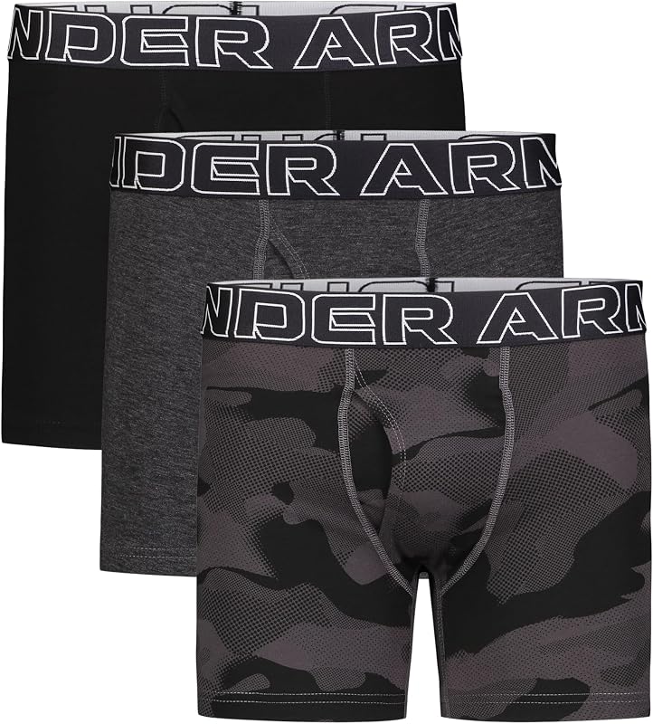 Bóxer Under Armour Multipack Performance Cotton para niño, corte elástico ligero y suave