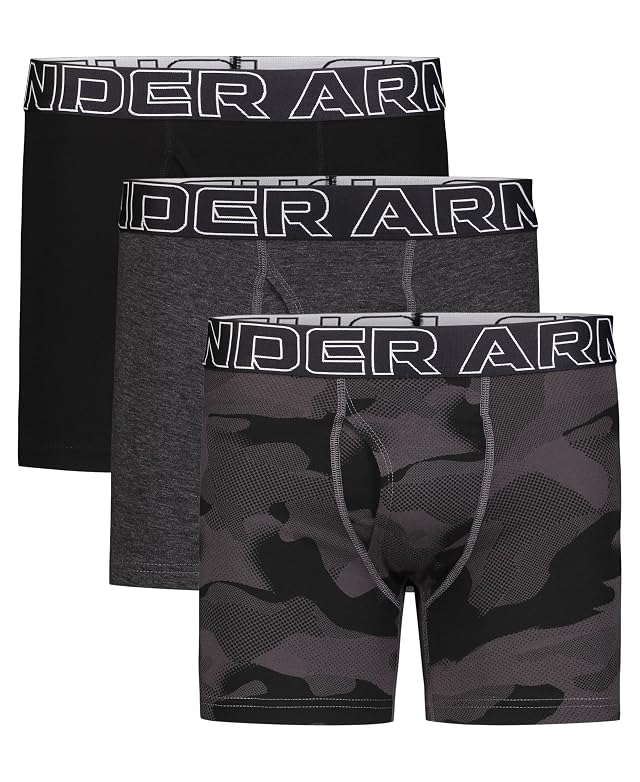 Under Armour Boys Charged Stretch Boxer Jock Lightweight Smooth Stretch Fit