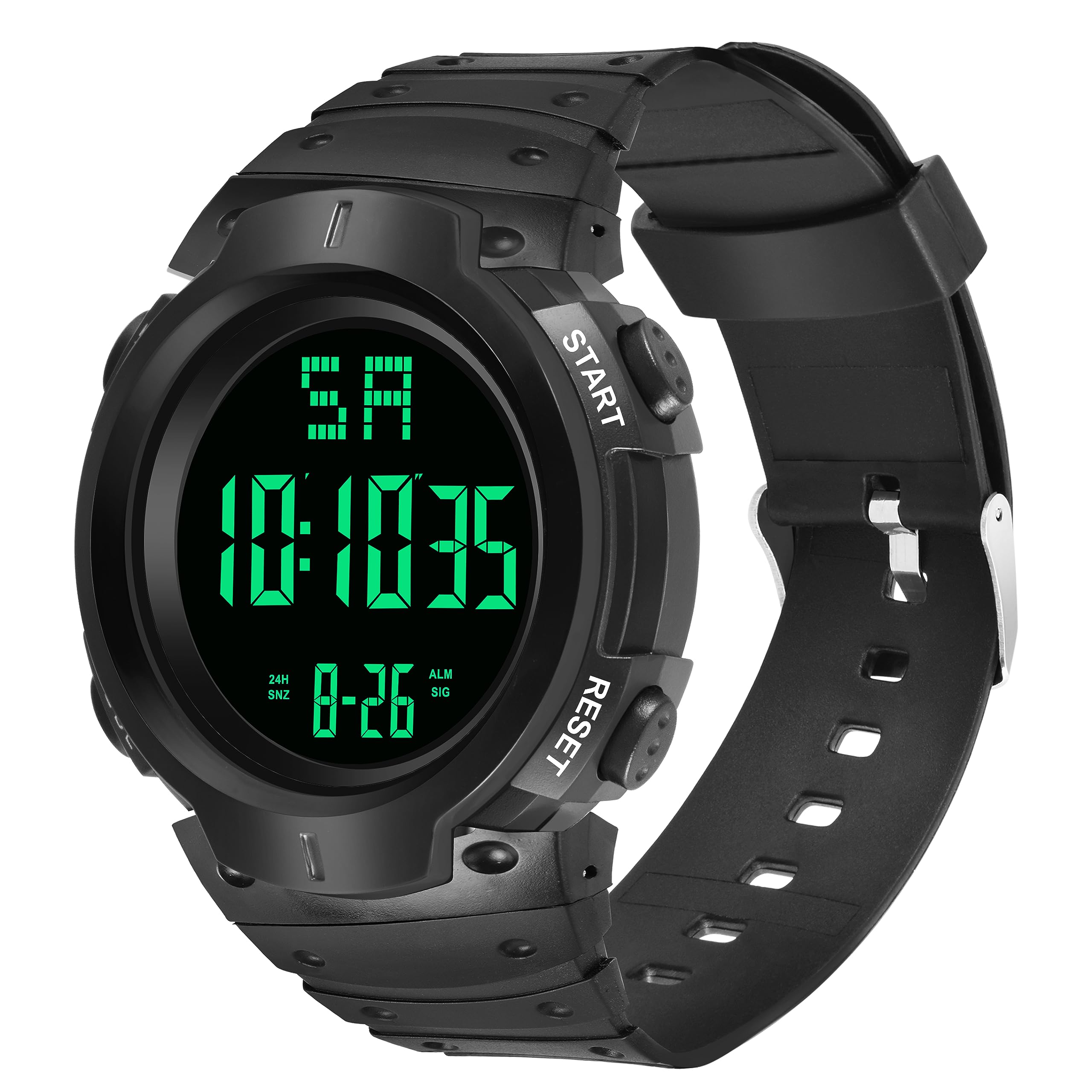 Shocknshop Latest Digital Sports Multifunctional LED Black Dial Wrist Watch for Men -WCH16 (B0CGJ9JLTP) Amazon Price History, Amazon Price Tracker