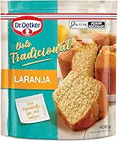 Dr. Oetker Bolo Tradicional Sabor Laranja, Fácil Preparo, Mistura Pronta para Massa, Sobremesa Fofinha e Saborosa, 400g