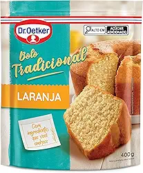 Dr. Oetker Bolo Tradicional Sabor Laranja, Fácil Preparo, Mistura Pronta para Massa, Sobremesa Fofinha e Saborosa, 400g