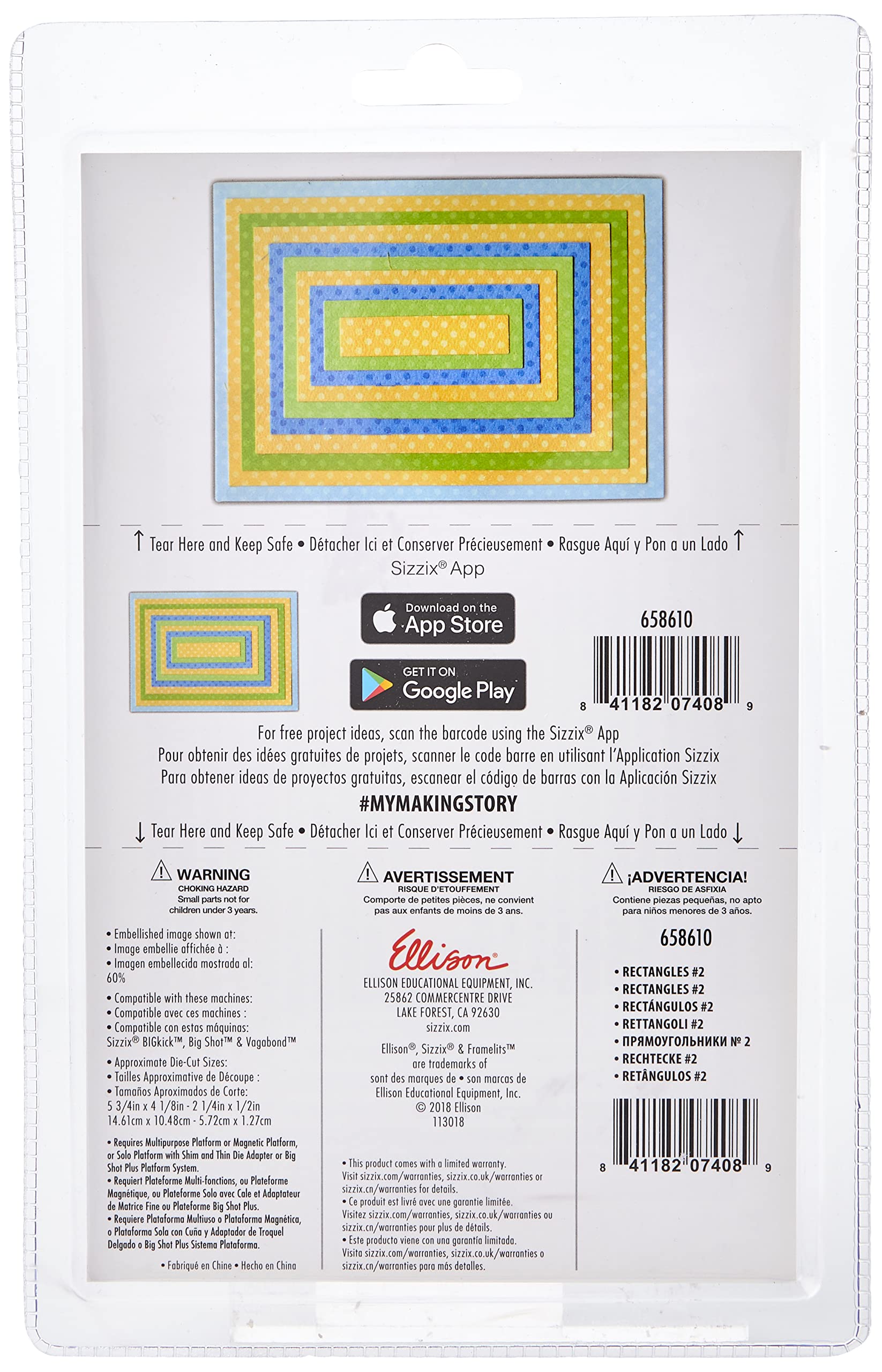 Sizzix Thinlits Fustella Per Crafting - Sagoma Pizzo Di Samantha Barnett, Acciaio, 24,1x10,2 Cm