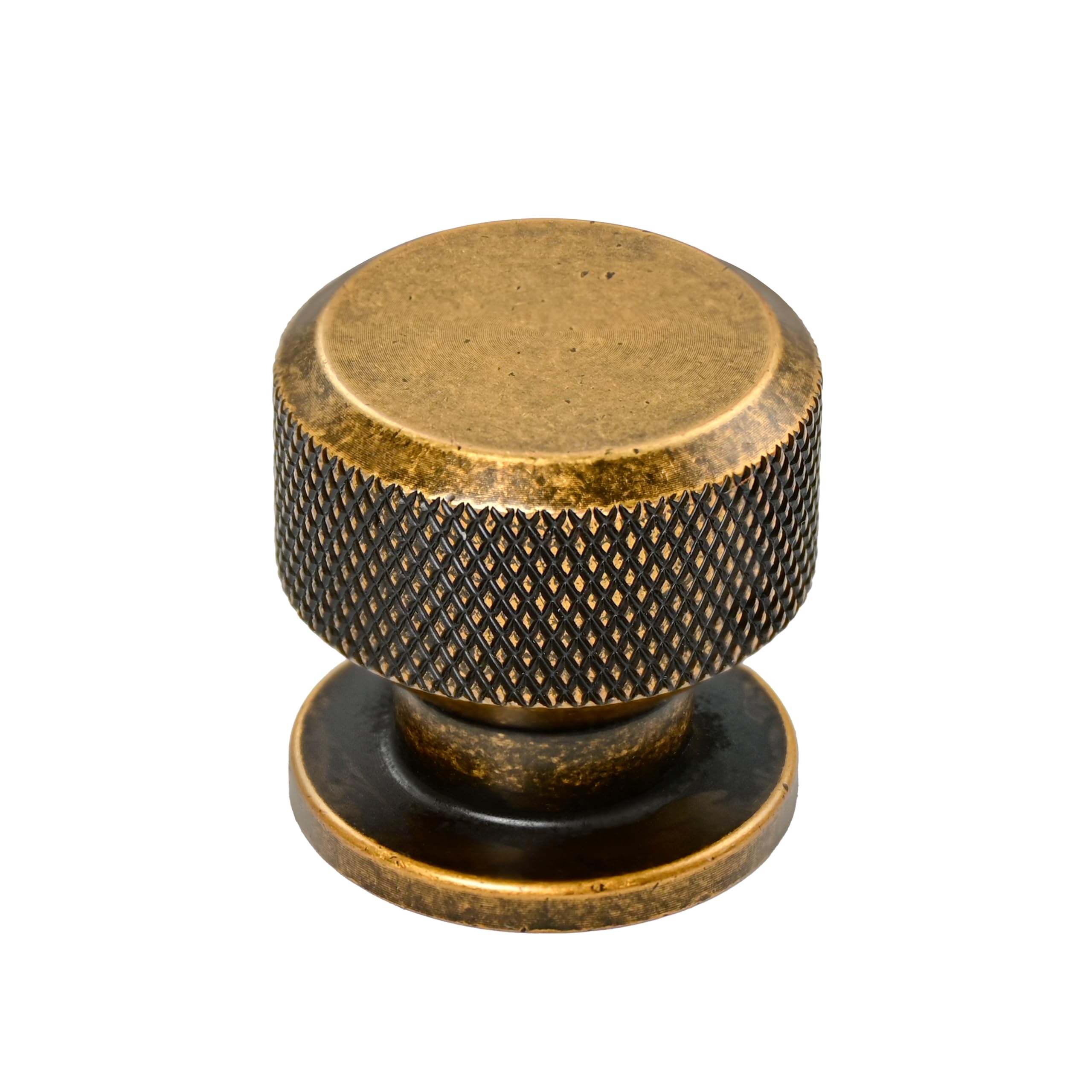 Amerdeco 10 Pack Antique Brass Cabinet Knobs Single Hole