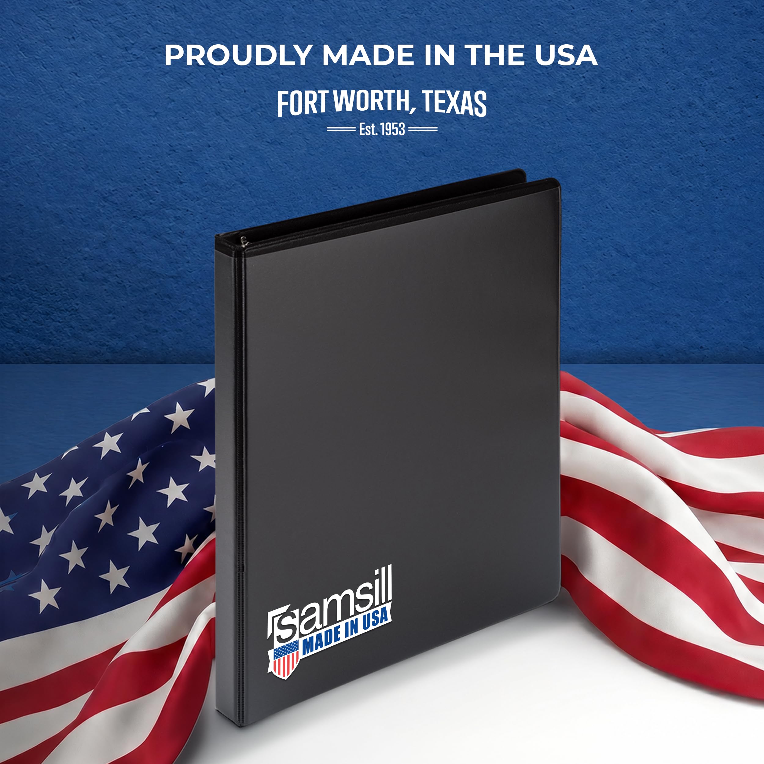 Samsill Economy Ringbuch, 1,2 cm, rund, schwarz, anpassbar, durchsichtig, I08510