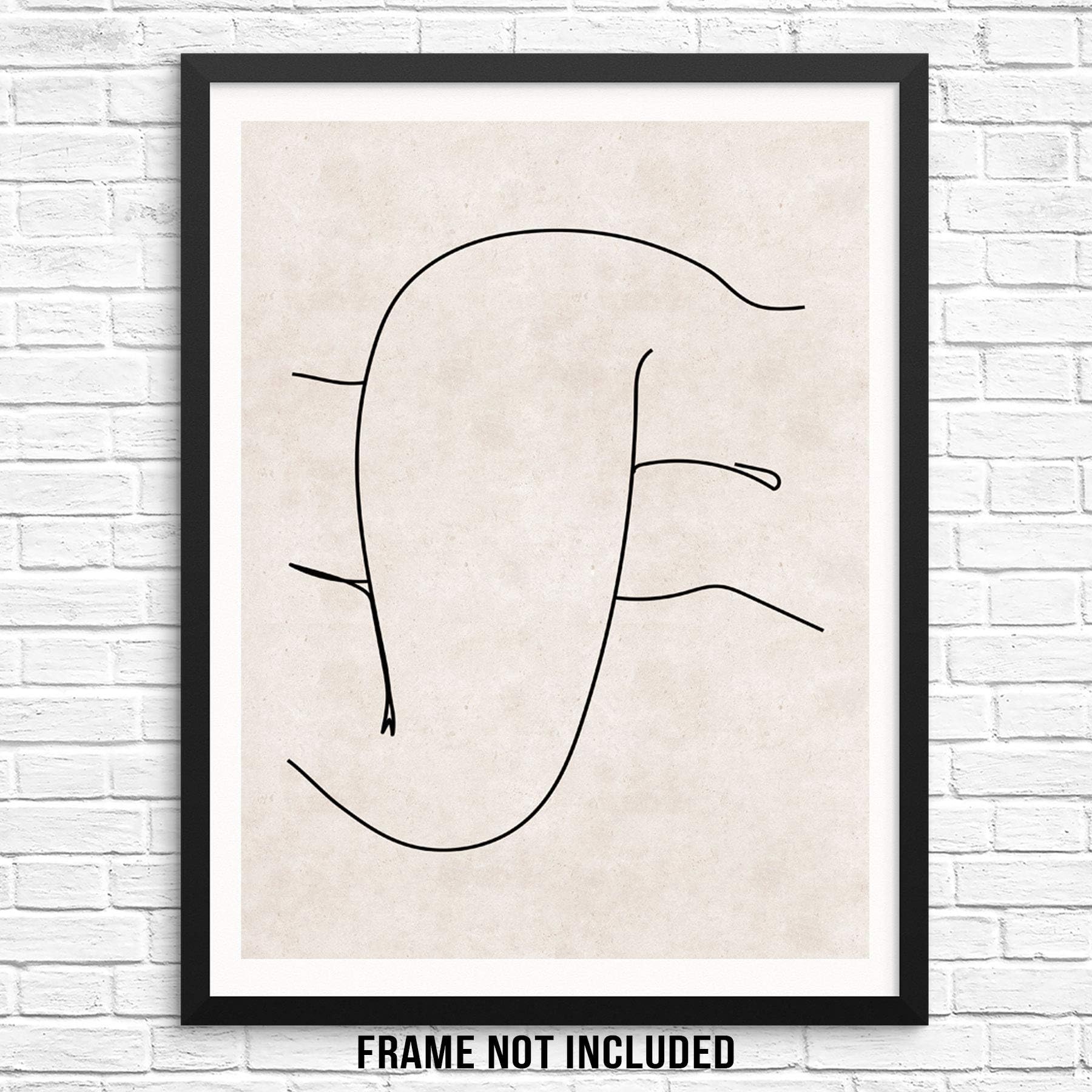 Sincerely, Not Line Drawing Art Print Abstract Woman's Body Shape Fashion Poster 11"x14" UNFRAMED Minimalist Home Decor Artwork for Bedroom Living Room or Bathroom (OPTION 3)