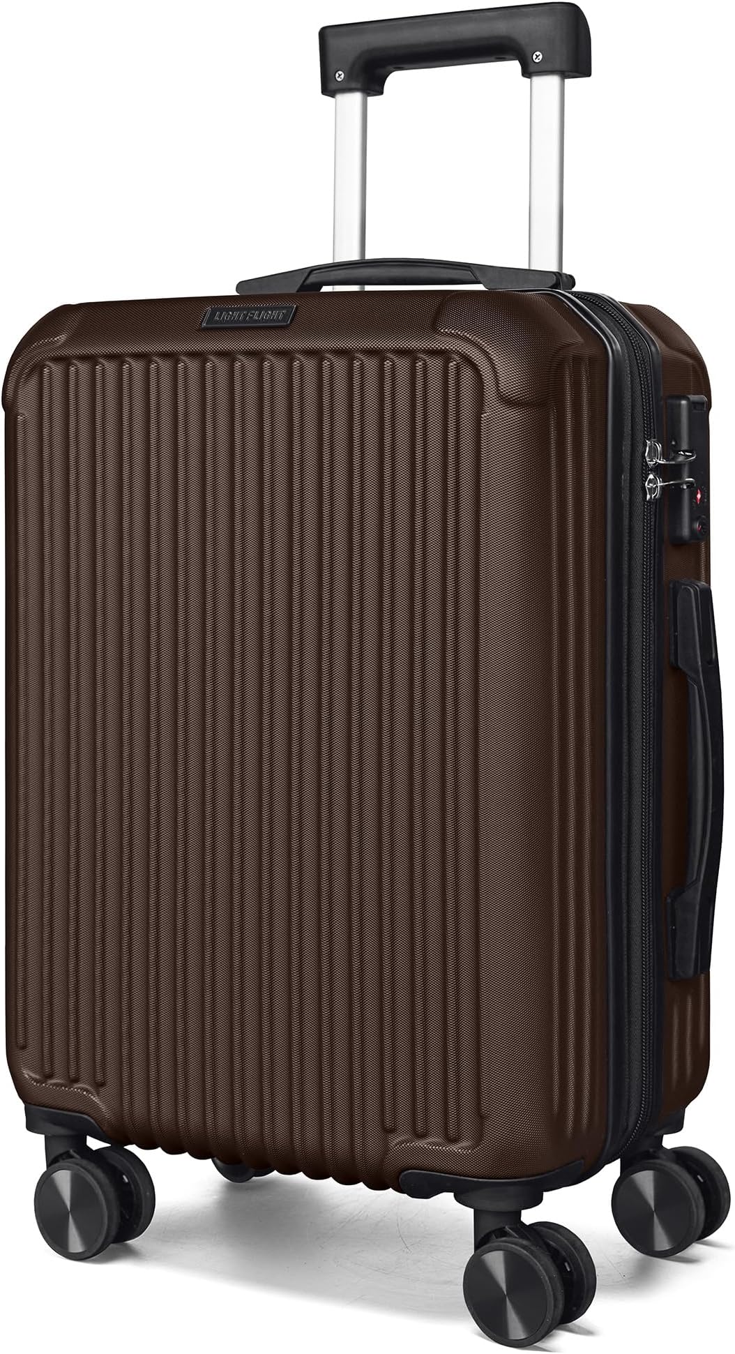 Luggage 3 Piece Set Suitcase, Expandable Carry on Luggage Airline Approved, Coffee Brown, Carry-on 20 Inch