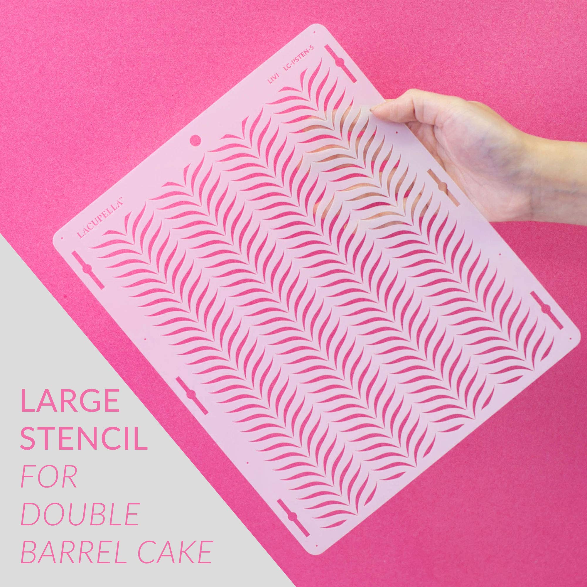 Lacupella Stencil grande e alto per decorare torte (VIOUR)
