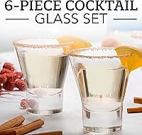 Vista 2 de Bormioli Rocco YPSILON - Juego de 6 vasos de cóctel – 8.5 onzas, vaso de bar, vasos de Martini sin tallo para todas las bebidas alcohólicas como