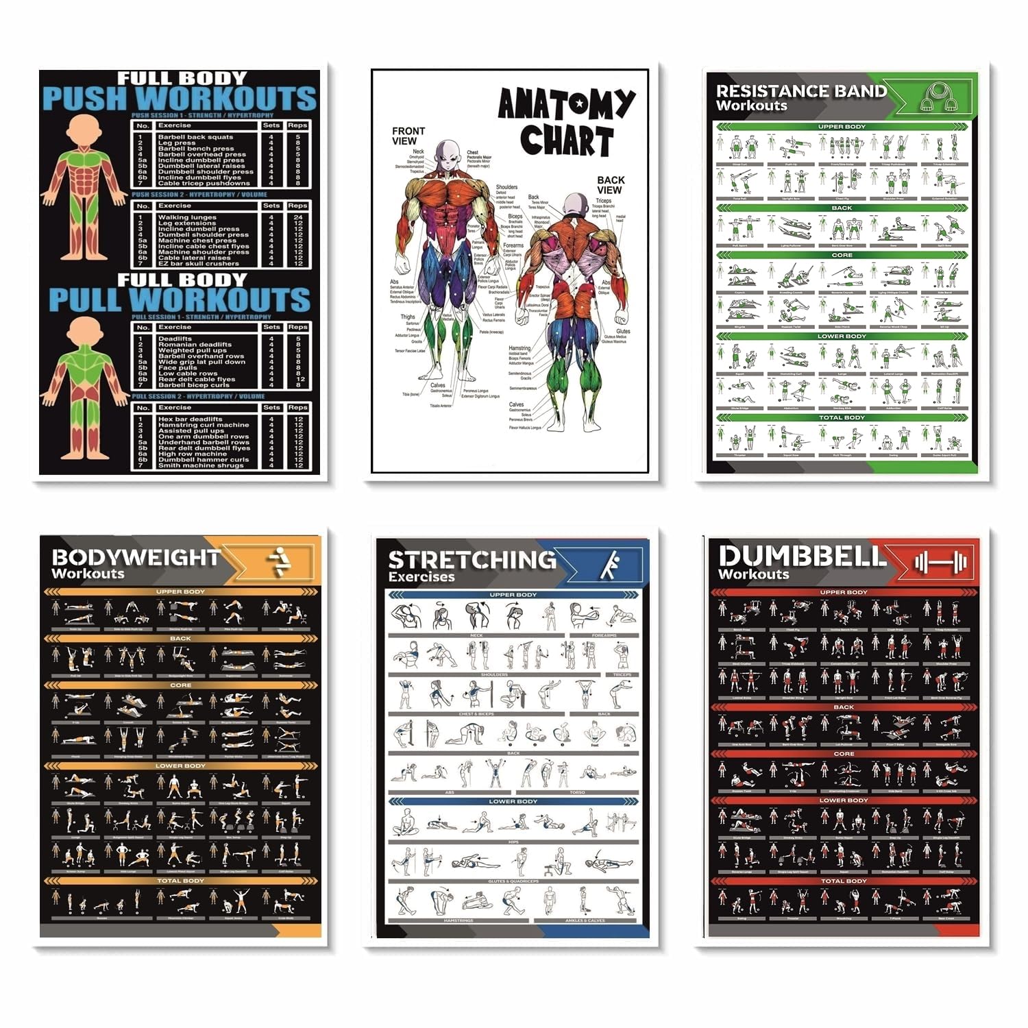 Yoga & Workout Posters - 6 Pack | PIXELARTZ -10