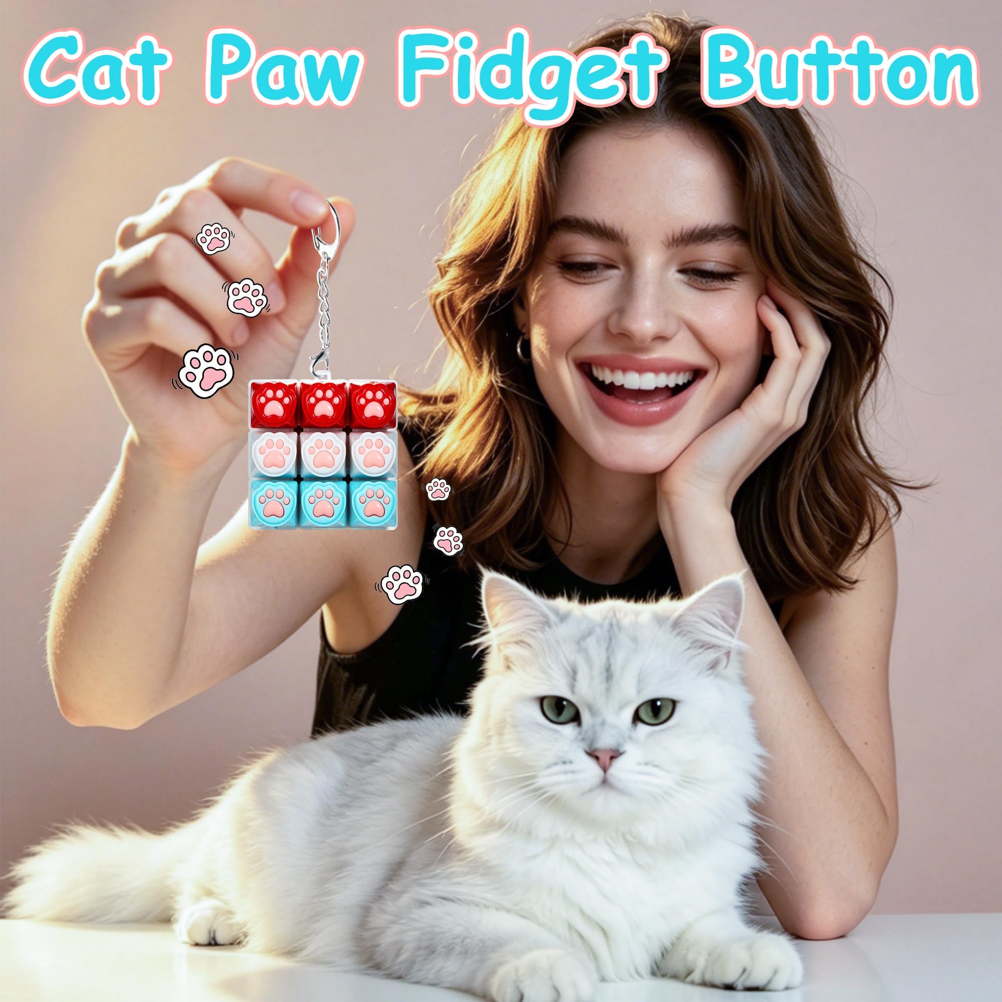 フィジェットねこページ Amazon.co.jp: 猫 足 キーボード フィジェットトイ レッド ホワイト