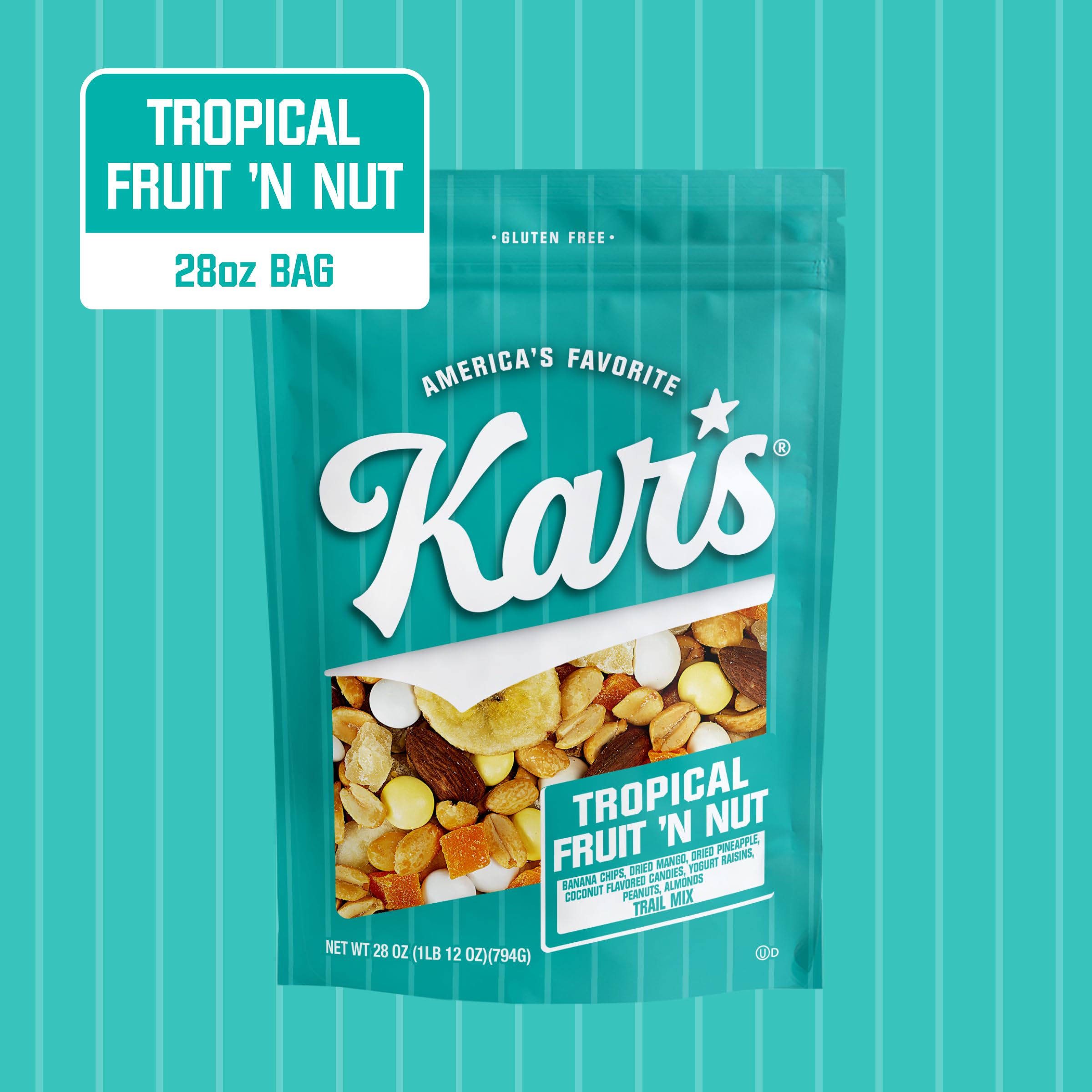 Amazon.com : Kar's Nuts Tropical Fruit 'N Nut Trail Mix, 28 oz