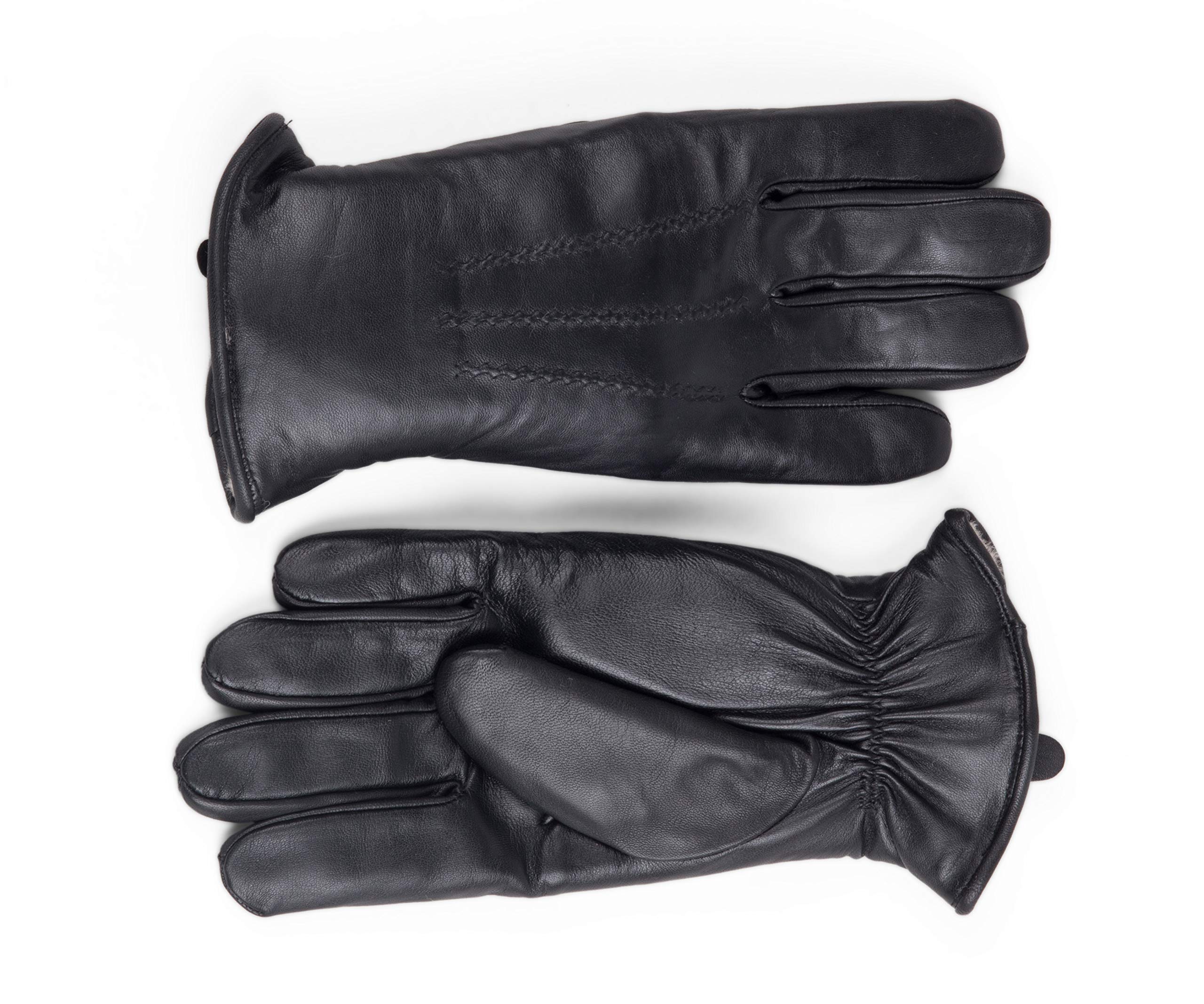 Herren Premium Shearling Schaffell Fell Gefüttert Leder Handschuhe