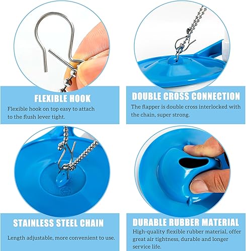 Miniatura 4 de Reemplazo de aletas de inodoro de goma de 3 pulgadas para la mayoría de inodoros de válvulas de descarga de 3 pulgadas compatibles con Gerber