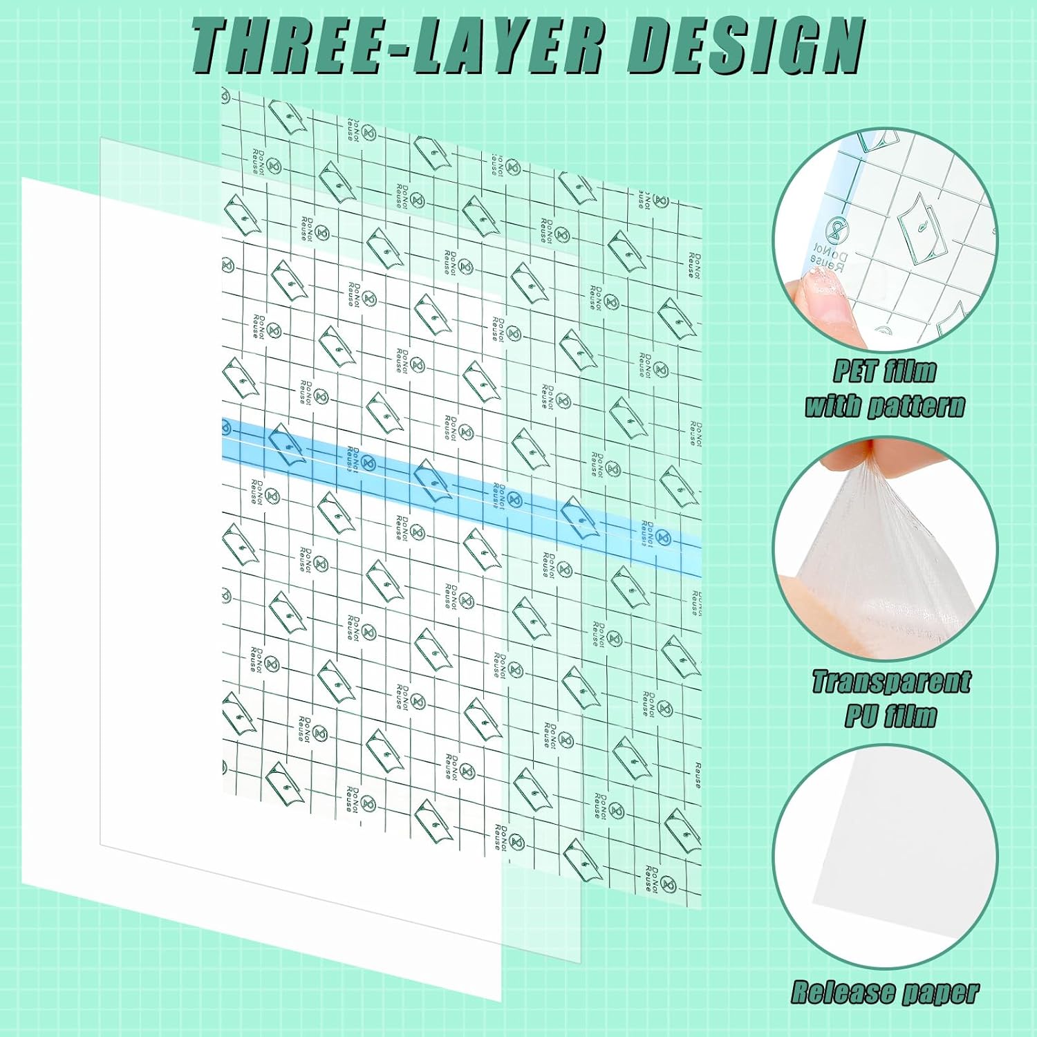 36 Sheets Transparent Dressing Waterproof Tattoo Aftercare Bandage Second Skin Film for Skin Healing Protection Swimming Shower Dirtproof Germproof Minor Burns Scrapes Cuts Blisters(8 x 10 Inches) - Image 3