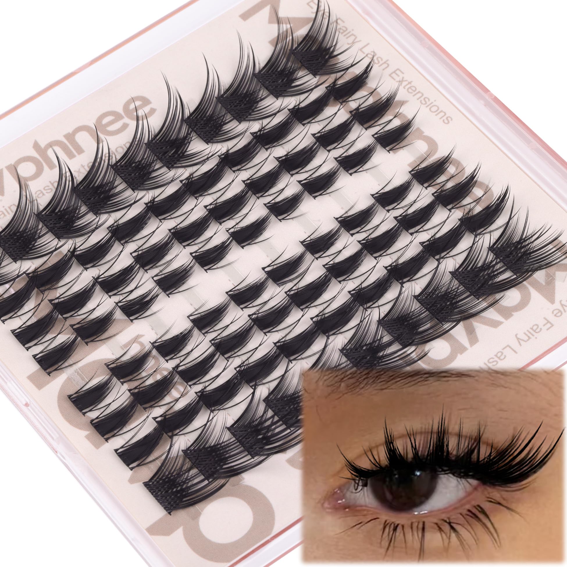Fox Eye Lash Clusters Cat Eye Lash Extensions Wispy Manga Eyelash Clusters Anime Cluster Eyelash Extensions C-Curly L-Curly