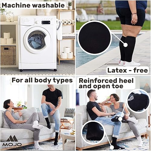 Miniatura 7 de Mojo Compression Socks 5XL - Medio soporte hasta la rodilla - 15-20mmHg blanco XXXXX-Large