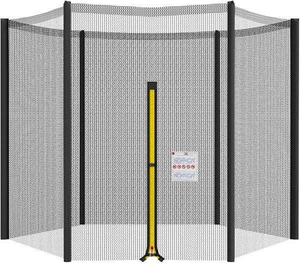 Cliselda Filet Trampoline 244 305 366 397 423 cm,Filet de Protection pour Trampolines 6 8 Barres,Résistant aux UV - Noir/Bleu/Vert/Rose - 1