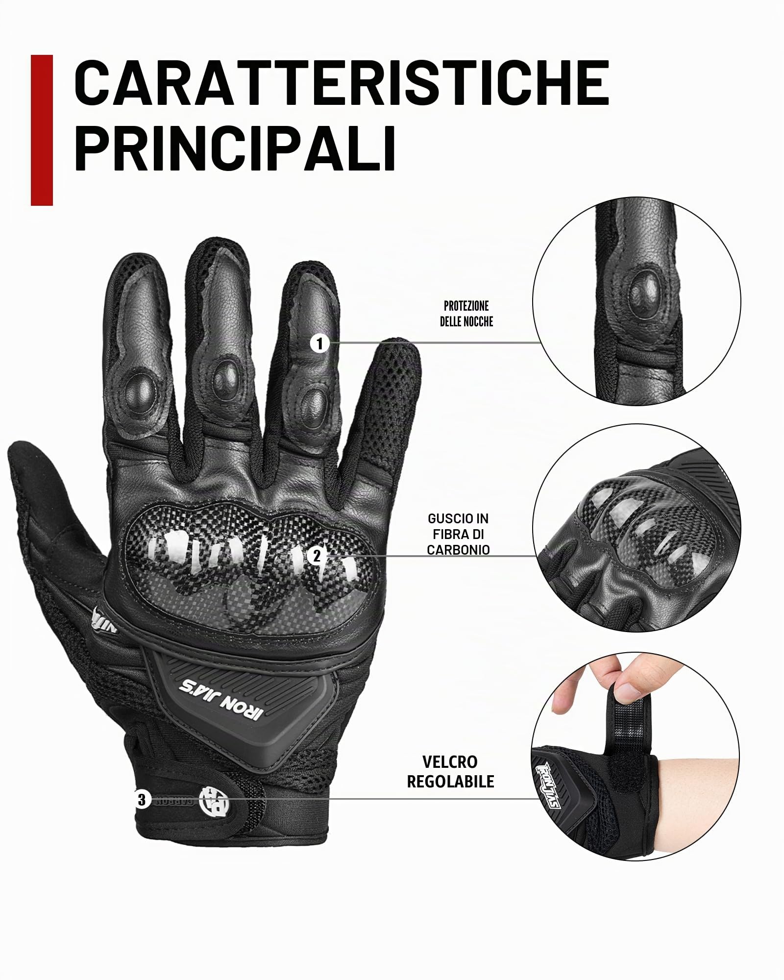 Guanti moto da uomo Touch Screen da donna Outdoor Riding Locomotive Cavaliere Off-Road Guanti da gara All-Finger
