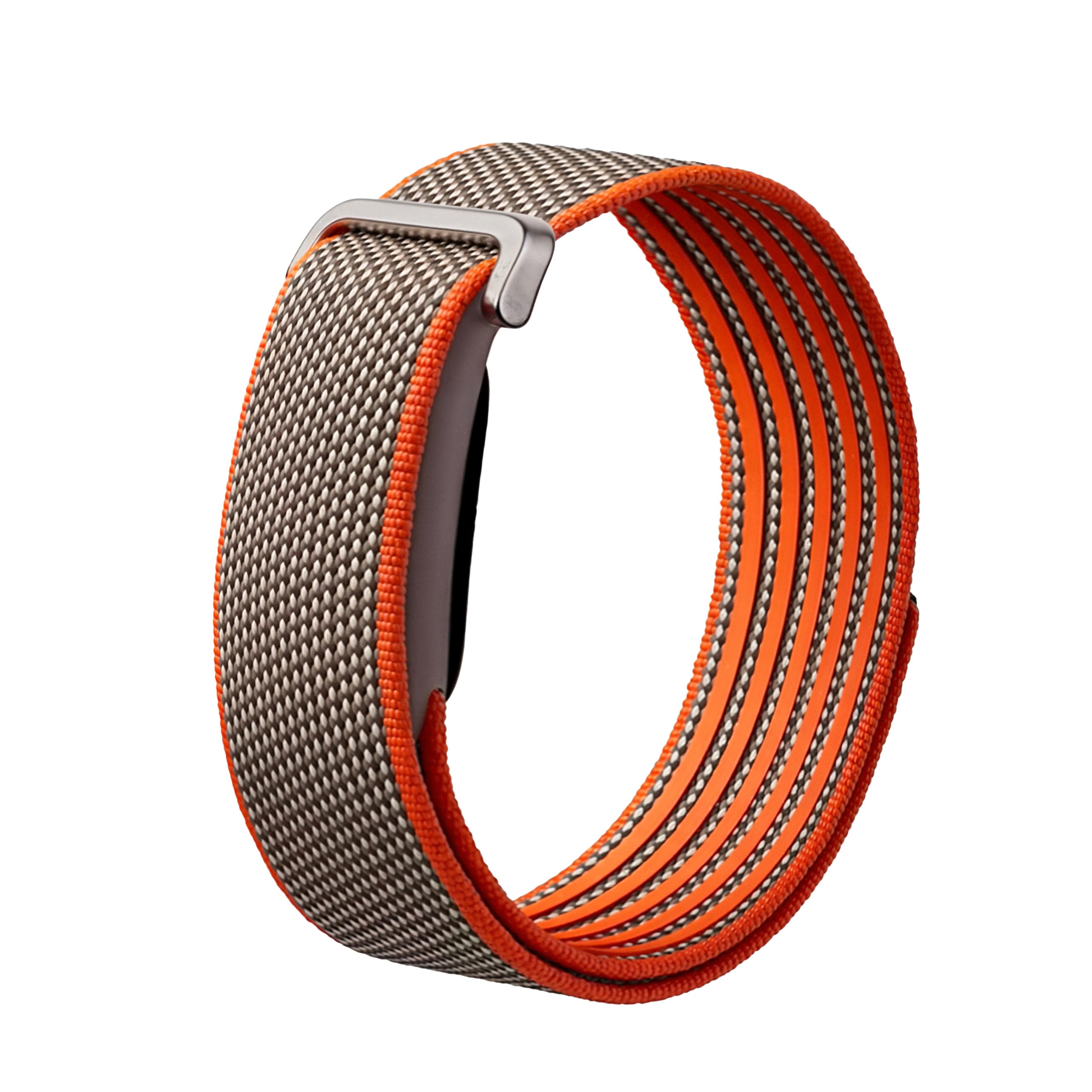AR LABS Performance Loop Band Compatible with Google Fitbit Air | Woven Micro-Adjustable Replacement Strap for Workouts, Sleep & Daily Wear (Trail Orange (Limited Edition))